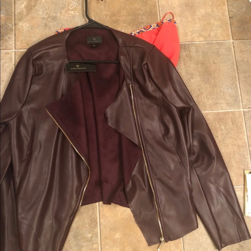 Faux leather jacket